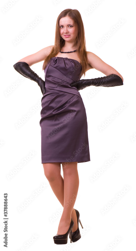 Fototapeta premium Sexy young woman in dress