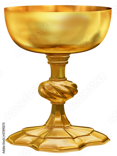 Ornate golden chalice photo