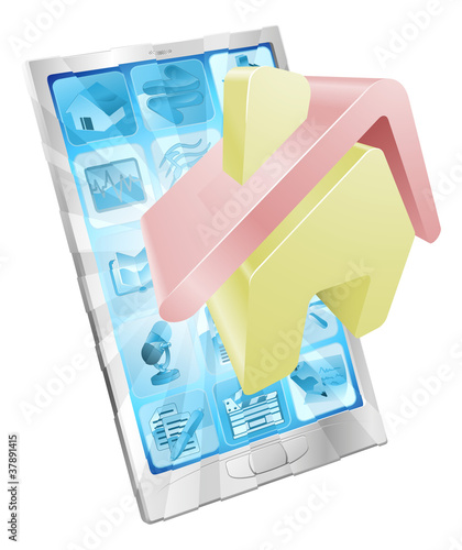 Home icon phone app concept