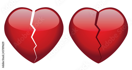 vector broken hearts