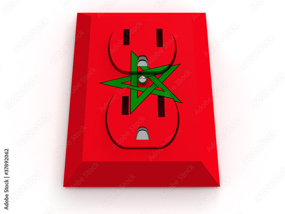 ELECTRICAL OUTLET MOROCCO ilustración de Stock Adobe Stock