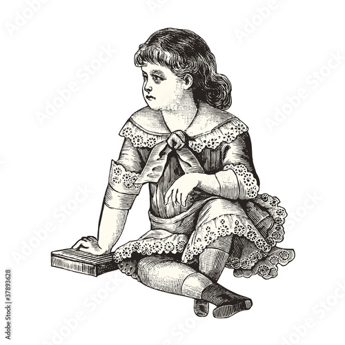 Fillette et son livre