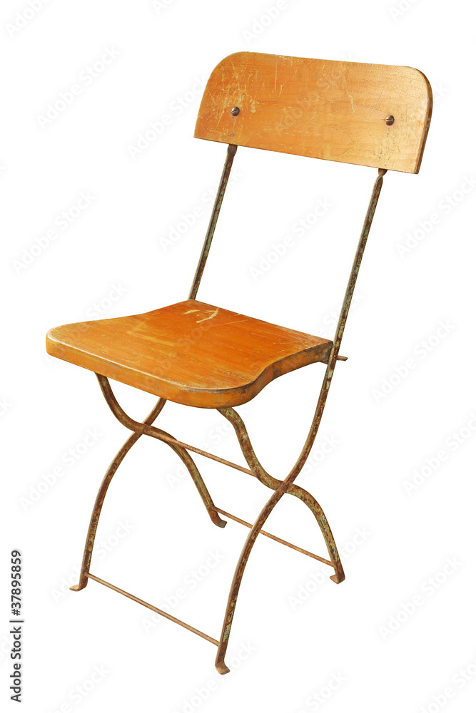 Old chair isolated on white background Old chair isolated on white background