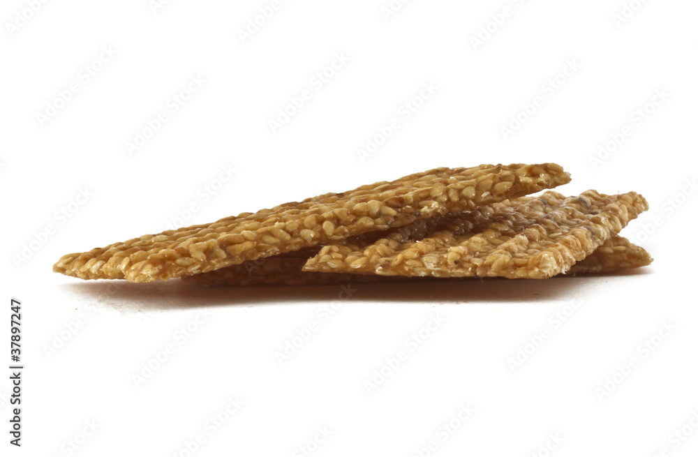 Sesame dessert isolated on white background Sesame dessert isolated on white background