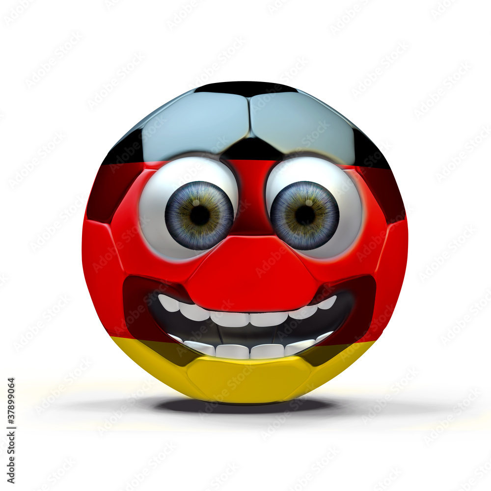 Naklejka premium Friendly soccer ball - Germany -