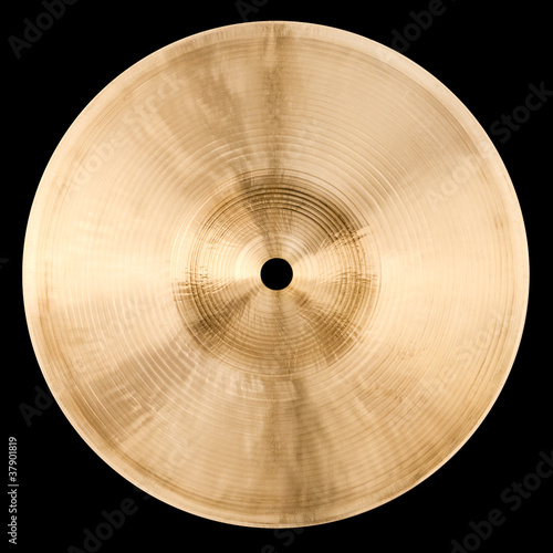 Cymbal Backside Isolated on Black photo