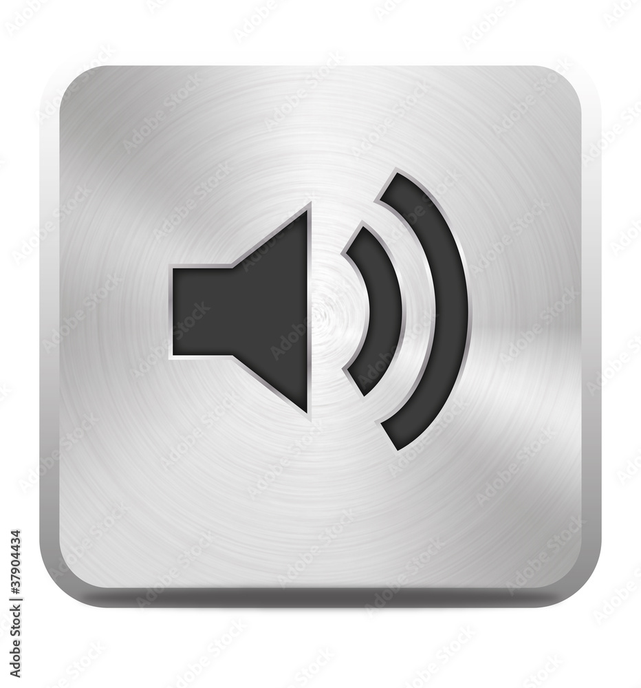 metallischerButton-lautsprecher-laut metallischerButton-lautsprecher-laut