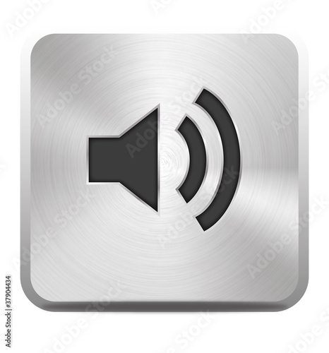 metallischerButton-lautsprecher-laut