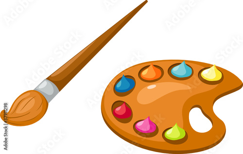 palette and paintbrush