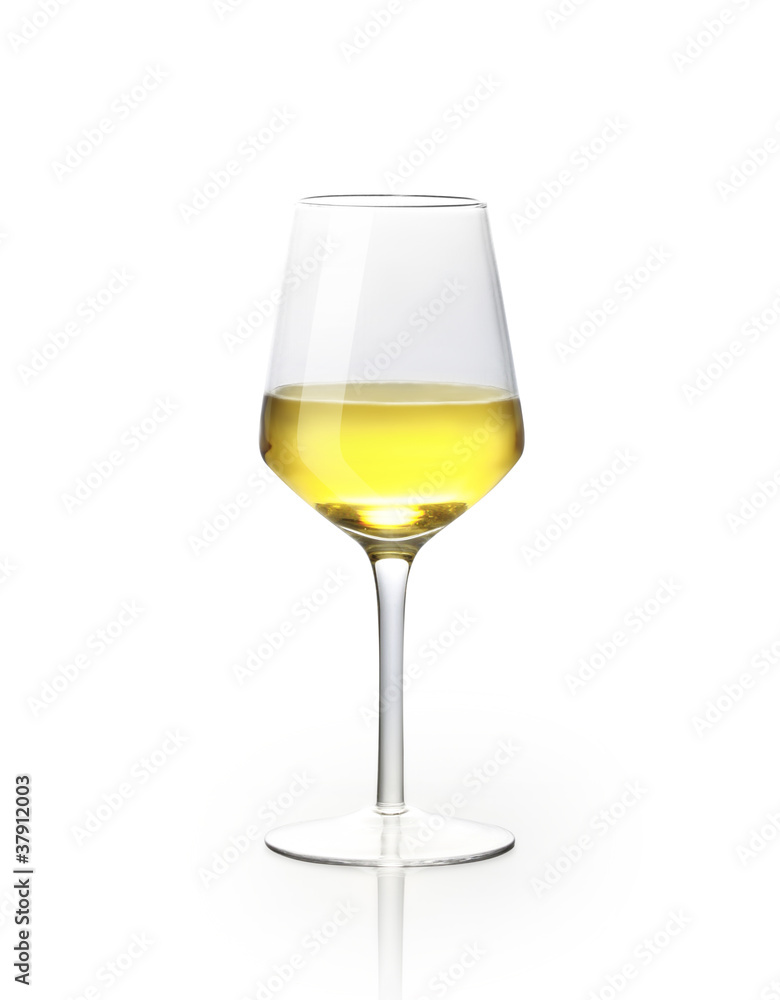 White wine in glass