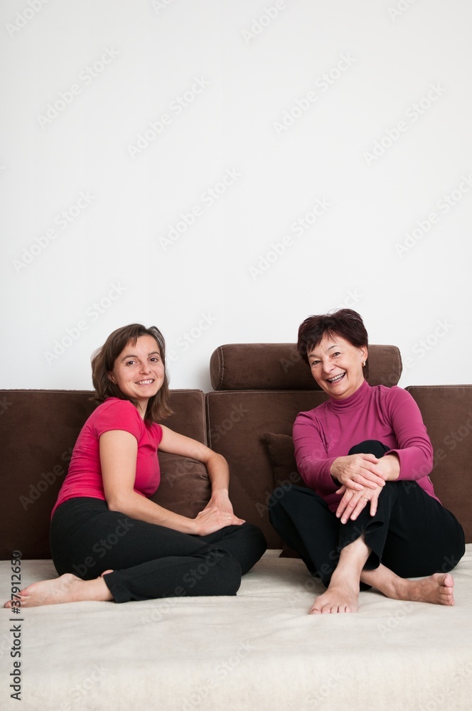 Mother and daughter together at home Mother and daughter together at home