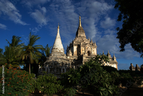White old pagoda - archeological site of Bagan - Myanmar | Burma - Asia