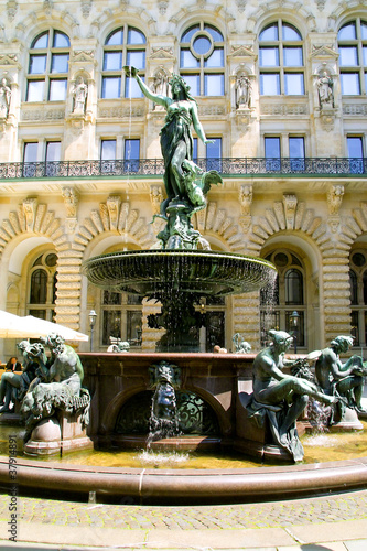 Statue of the woman, fountain