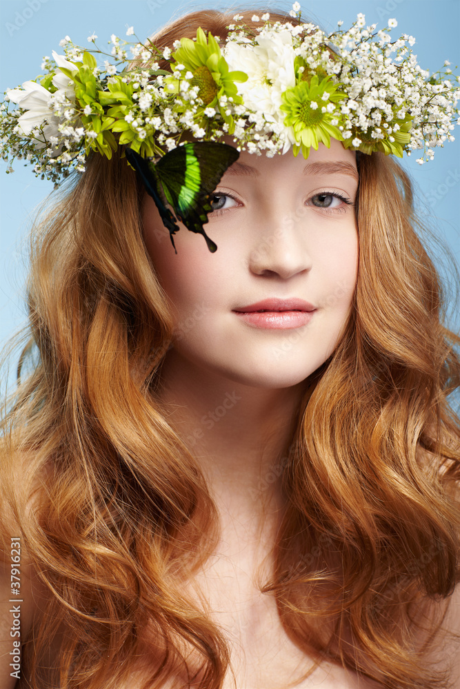 beautiful girl and butterfly beautiful girl and butterfly
