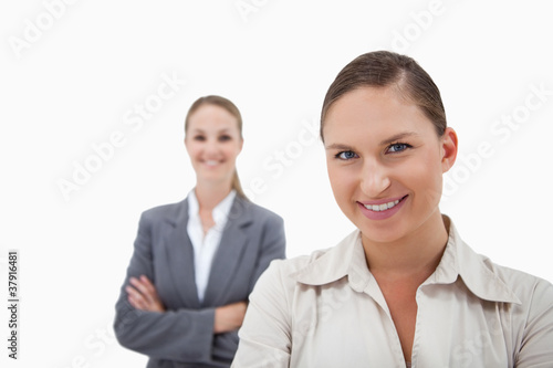 Sales persons posing