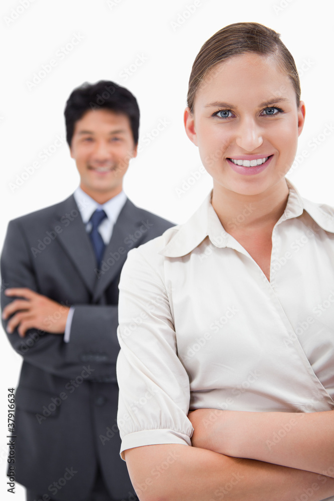 Portrait of smiling business people posing Portrait of smiling business people posing