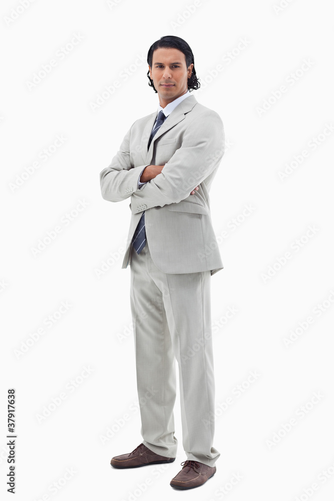 Portrait of a serious office worker posing with the arms crossed Portrait of a serious office worker posing with the arms crossed