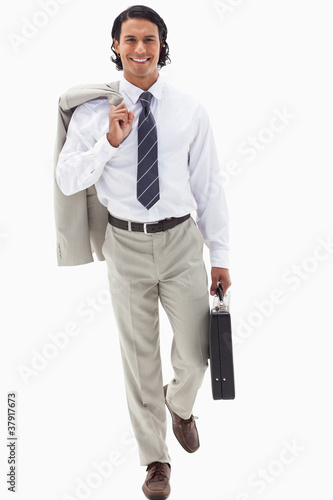 Bilde på lerret Portrait of a businessman going to work