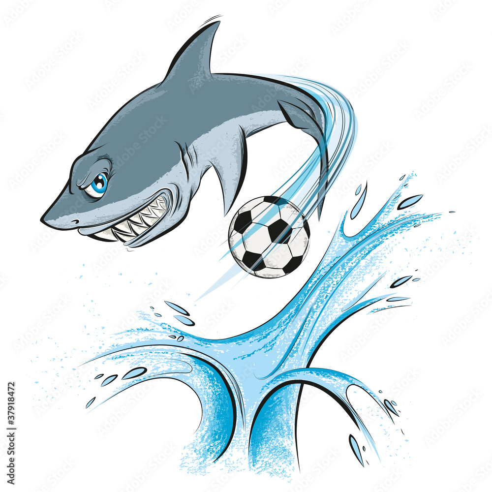 Fototapeta premium shark sport mascot (eps 10)