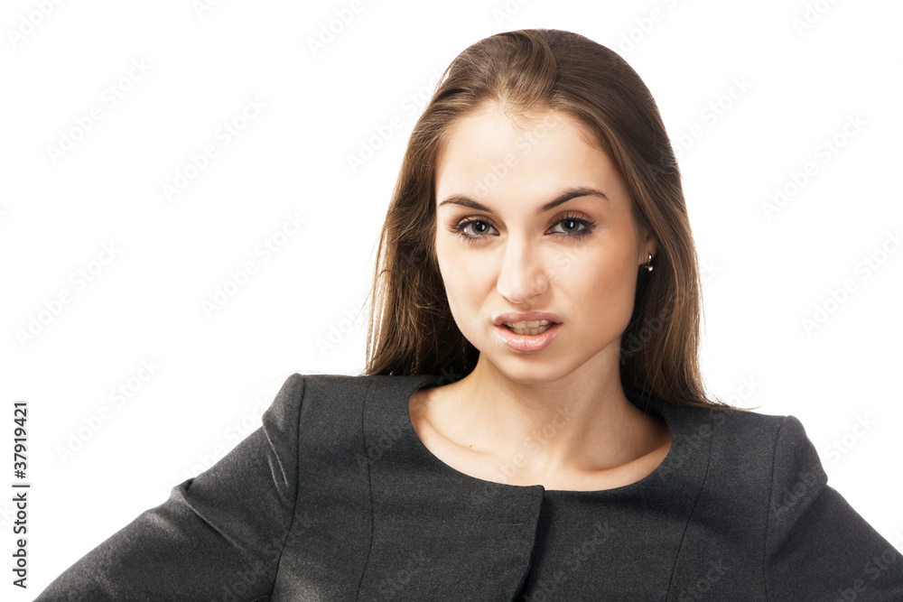 Fashion model in strict business clothing Fashion model in strict business clothing