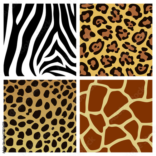 set of animal fur textures