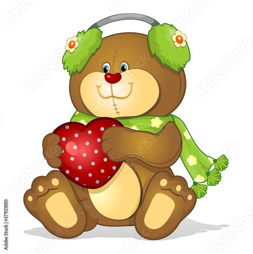 Teddy sat with heart