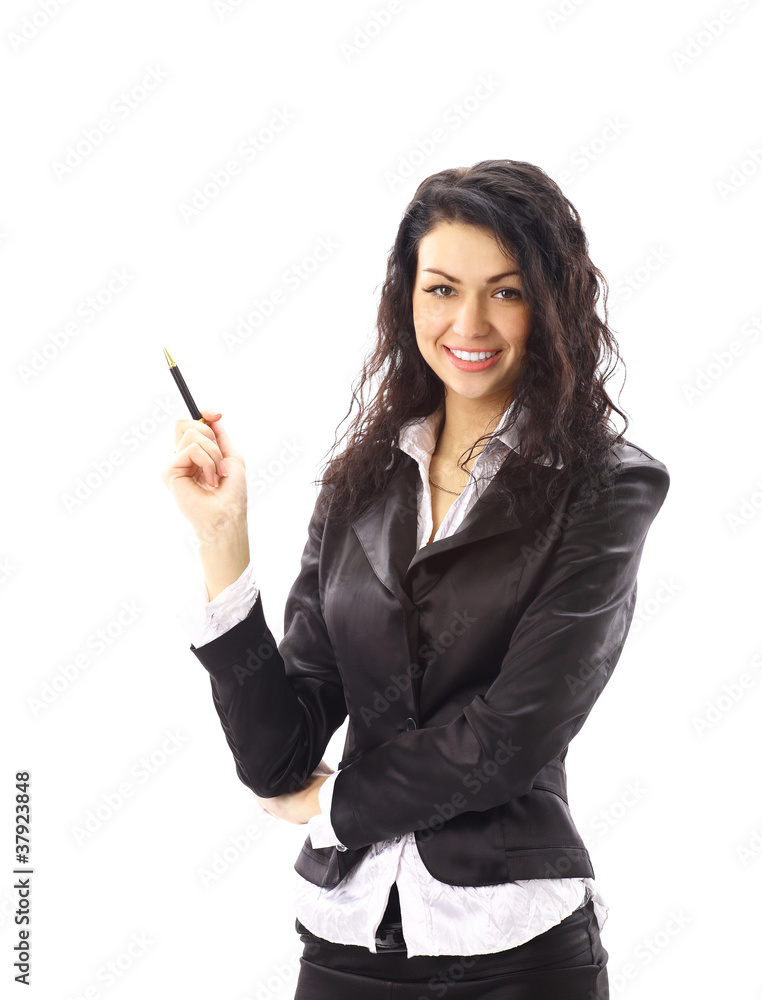 Closeup portrait of a happy young business woman smiling Closeup portrait of a happy young business woman smiling