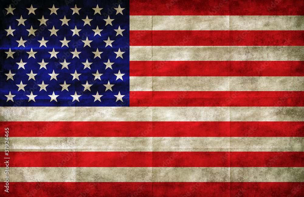 Fototapeta premium american flag on grunge paper