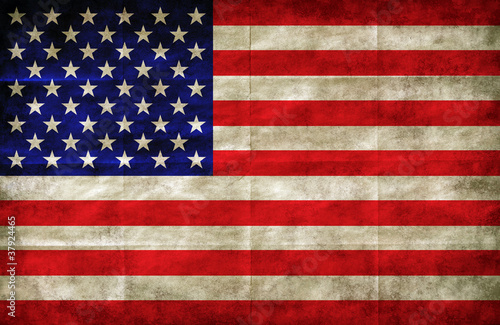 american flag on grunge paper