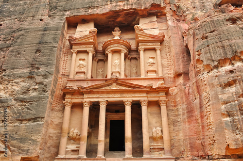 Al Khazneh front view - the treasury of Petra ancient city