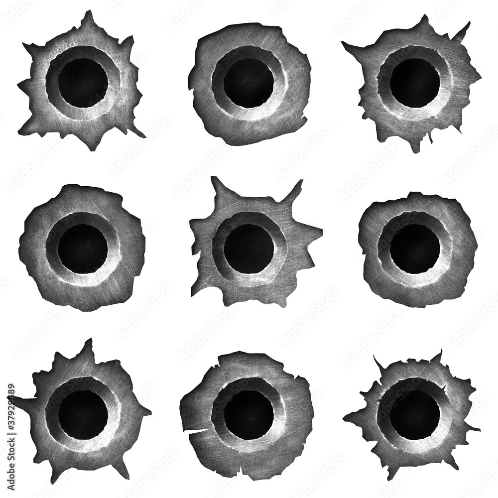 Bullet holes - obrazy, fototapety, plakaty 