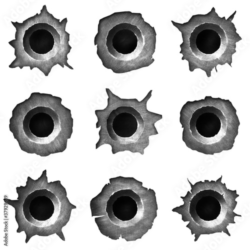 Fotografia, Obraz Bullet holes