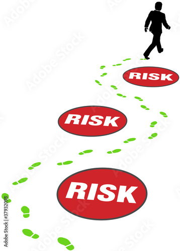 Security business man avoid danger risk