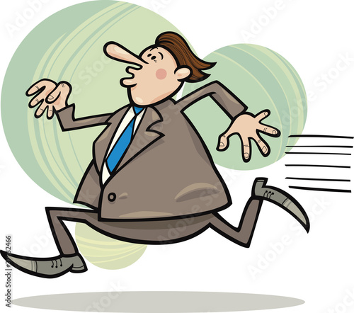 running businessman