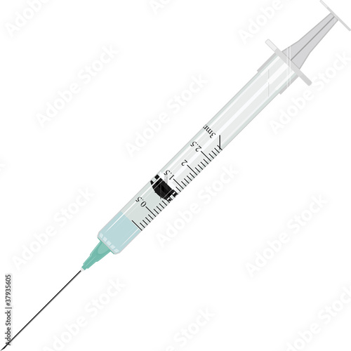 Vector illustration of a syringe