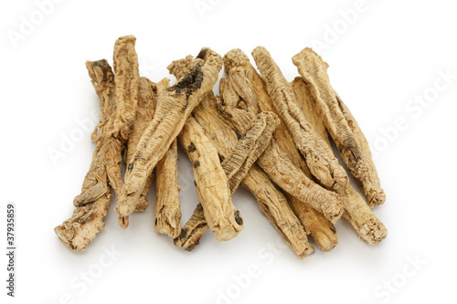 codonopsis roots, traditional chinese herbal medicine photo