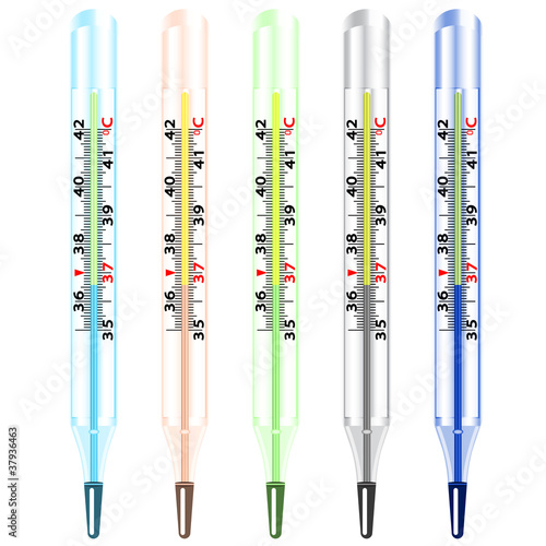 Medical glass mercury thermometer