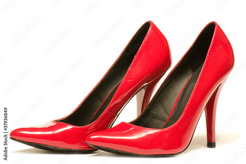 Sexy red shoes isolated Sexy red shoes isolated