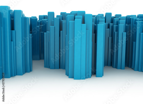 Abstract 3d blocks. Cityscape