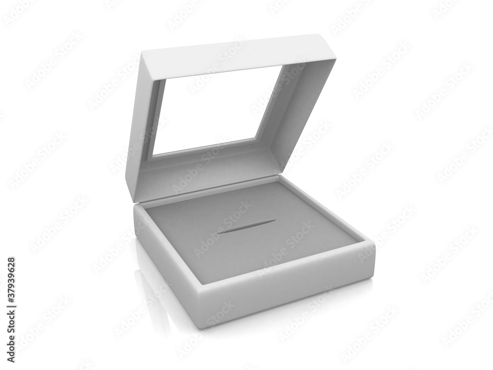 Elevated view of an open empty gift box Elevated view of an open empty gift box