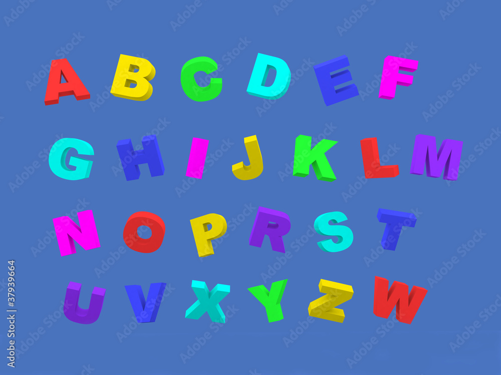 Trendy Colorful Alphabet Trendy Colorful Alphabet