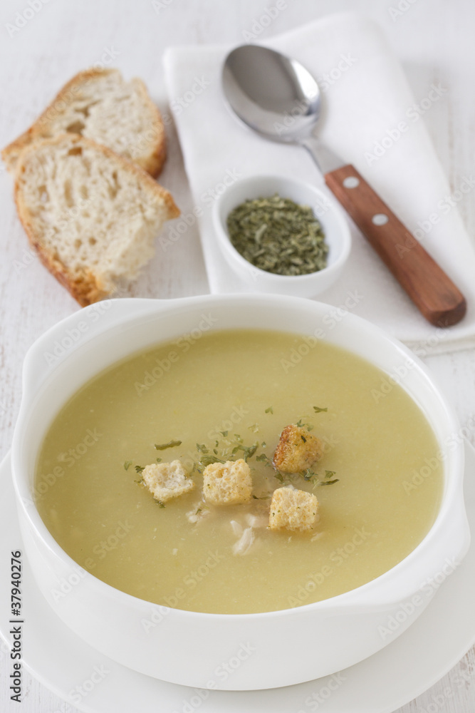 chicken soup in the white bowl chicken soup in the white bowl