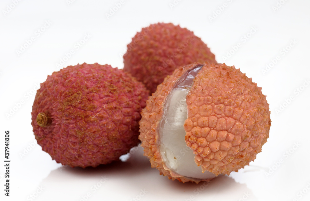 Lychees isolated on white Lychees isolated on white