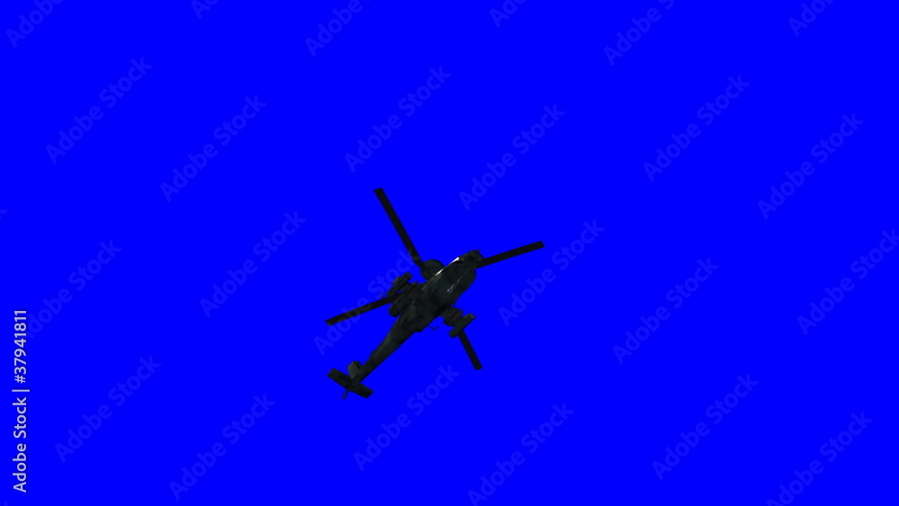 Apache helicopter landing. Including bluescreen. Apache helicopter landing. Including bluescreen.