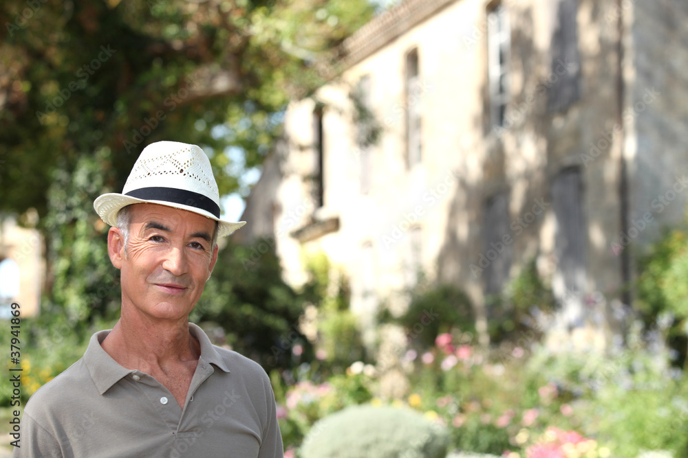 Man visiting countryside