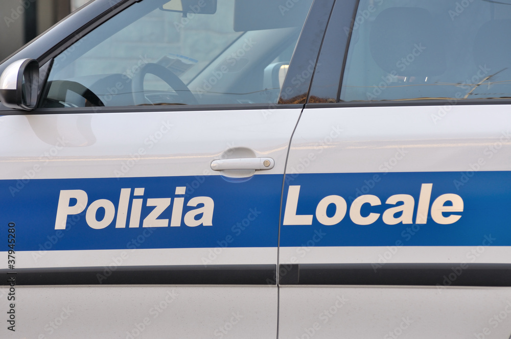 Car of the local police of Emilia Romagna, Italy