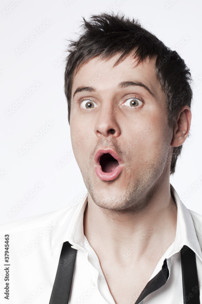 surprised young man surprised young man