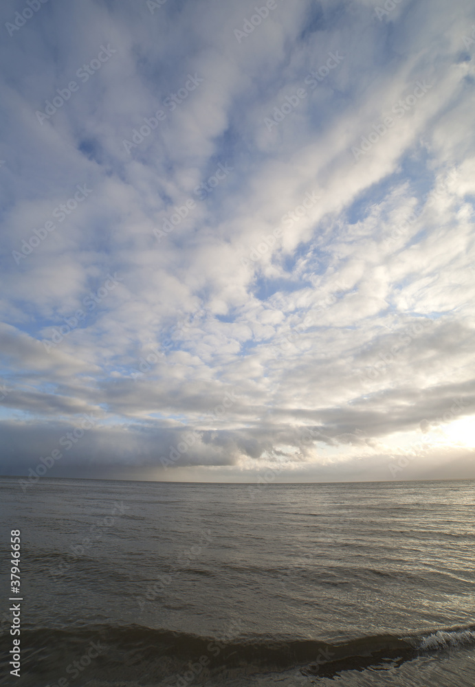 Sea and clouds.