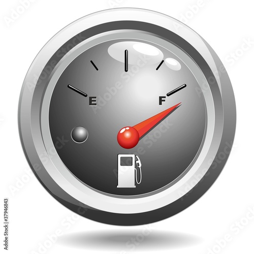 Spia Indicatore Benzina Pieno-Full Fuel Petrol Gauge-Vector