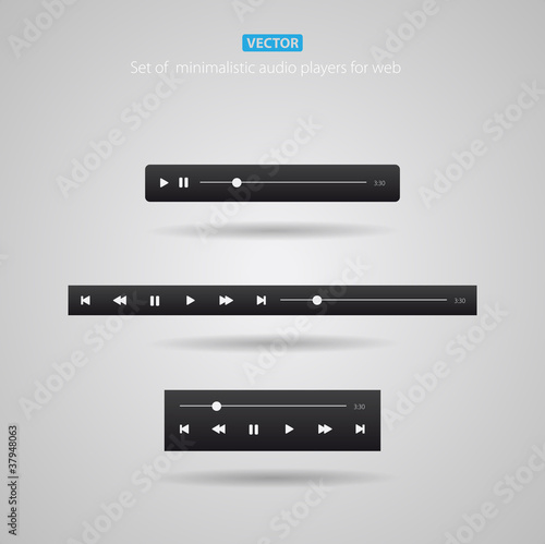 Set of audio players for web
